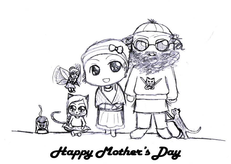 Happy Mother's Day! Mother's Day is observed in the US on the 2nd Sunday in May Art by Sugar