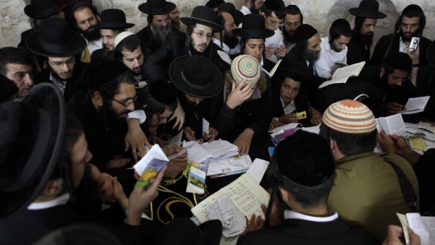 Breslov Hasidim and the IDF - learning and praying together
