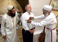 Efrat Chief Rabbi Rabbi Shlomo Riskin, a Kohen himself, gets measured for his own set of Kohanim garments