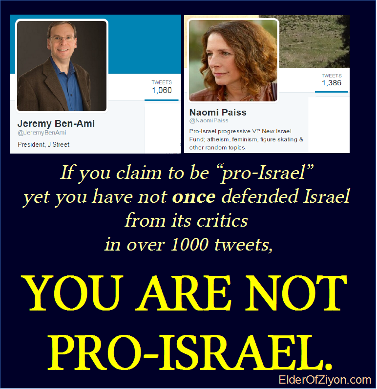 My test for whether people are really "pro-Israel" stands, and J-Street has flunked.
