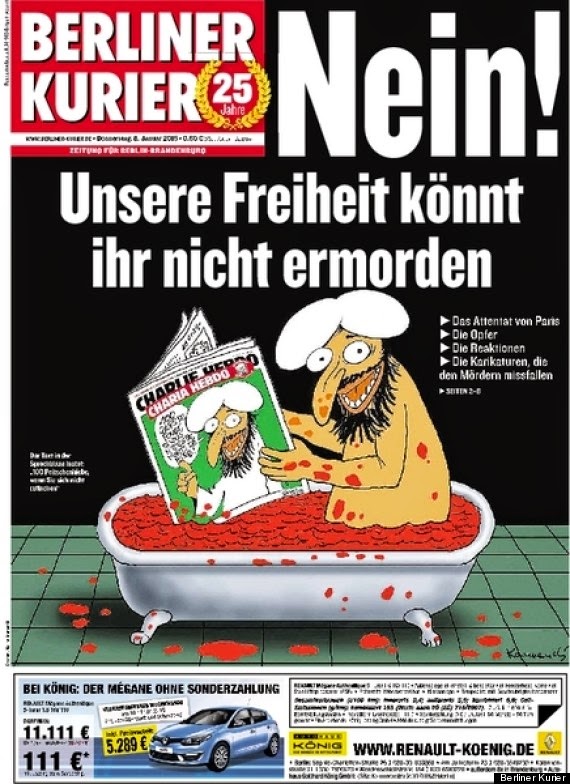 Charlie Hebdo shooting-Berliner Kurier Frontpage