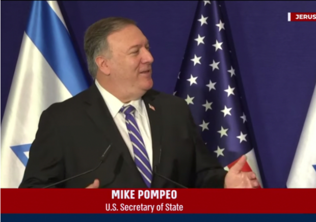 U.S. Secretary of State Mike Pompeo recognized the anti-Israel boycott campaign, or the BDS Movement, as antisemitic.