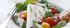Greek style feta and spinach salad