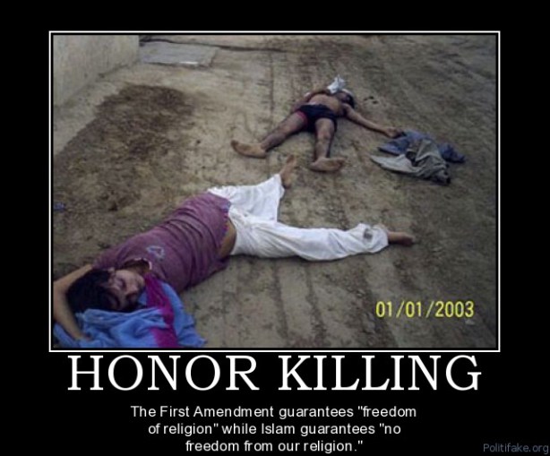 honor killing islam honor killing political poster