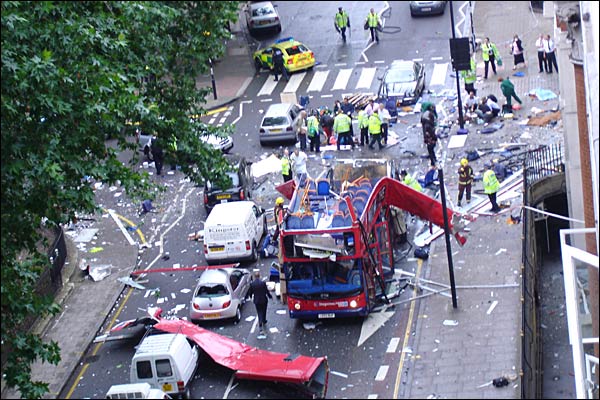 7 July 2005, four British Islamist men detonated four bombs—three in quick succession aboard London Underground trains across the city and, later, a fourth on a double-decker bus in Tavistock Square. As well as the four bombers, 52 civilians were killed and over 700 more were injured in the attacks, the United Kingdom's worst terrorist incident since the 1988 Lockerbie bombing as well as the country's first ever suicide attack.