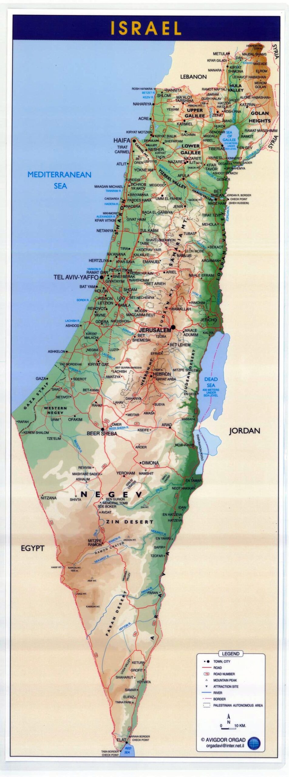 map of Israel-מפת-ישראל-1