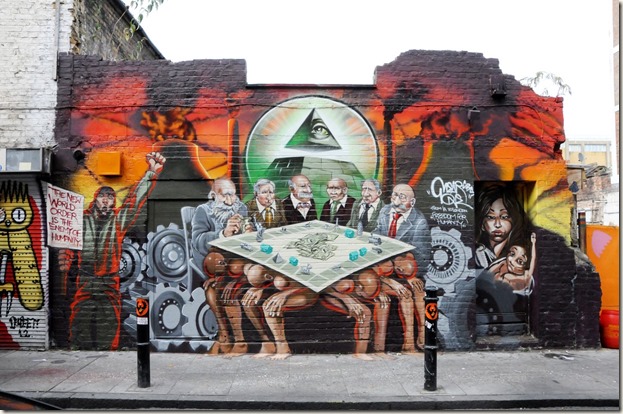 Antisemetic-Freedom for Humanity-London-Mural