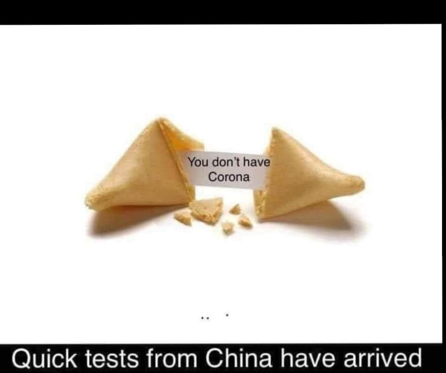 Approved by the World Health Organization from China: Coronavirus Quick Test | Chinese Fortune Cookie