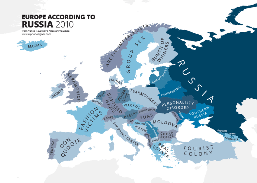 Map: Europe according to Russia-2010