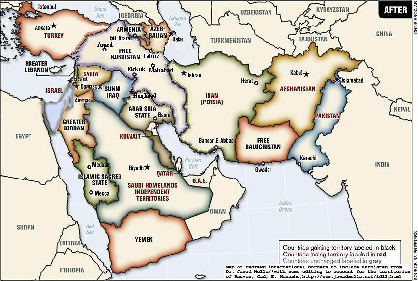 One proposed map of the Middle East