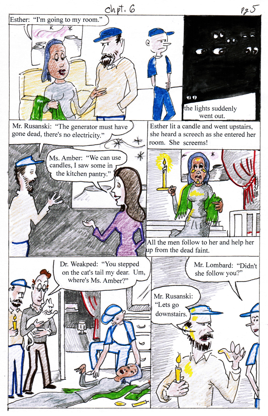 Monkey Moon Chapter 6 page 5; The great Ulpan Murder Mystery Chapter 6 based on the Agatha Cristie's " And Then there were none"