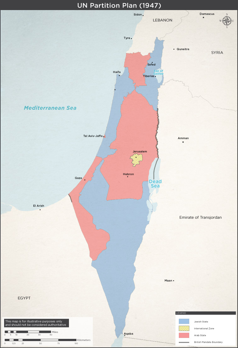  UN Partition Plan - Resolution 181 (1947) Map