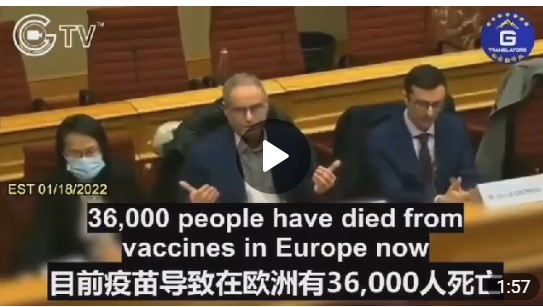 36000 people dead from Covid-19 Vaccine in Europe 18January2022