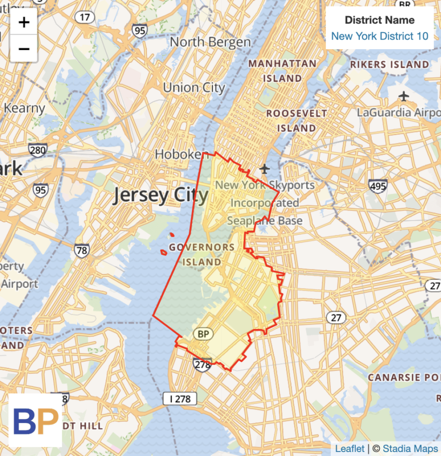 De Blasio is running to represent the newly-redrawn New York 10th congressional district