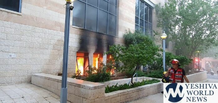 Jerusalem City Hall Fire-20April2020 Molotov Cocktails Thrown – Arrest Made