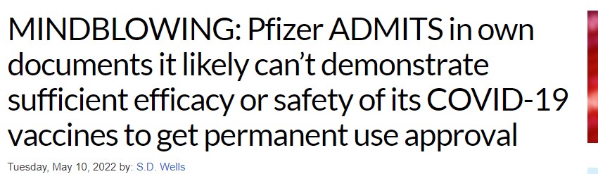 Mindblowing: Pfizer Admits in won documents it likely can't demonstrate sufficient efficacy or safety of its Covid vaccine