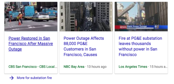 San Francisco substation fire