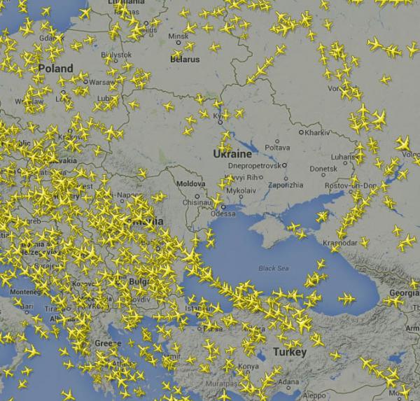 East Ukraine air space