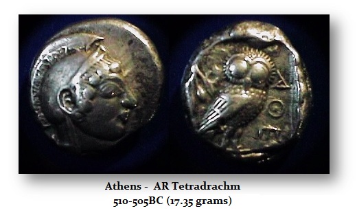 Athens - AR Tetradrachm 510-505BC (17-35 grams)