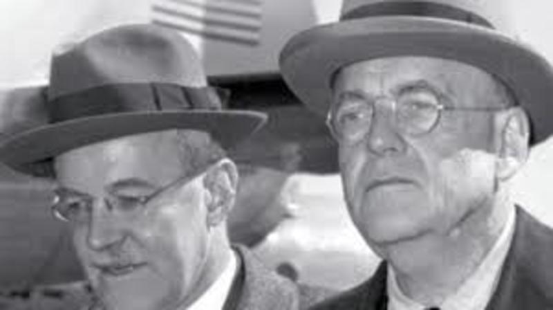 Allen and John Foster Dulles, pillars of both the state and the deep state. Source.