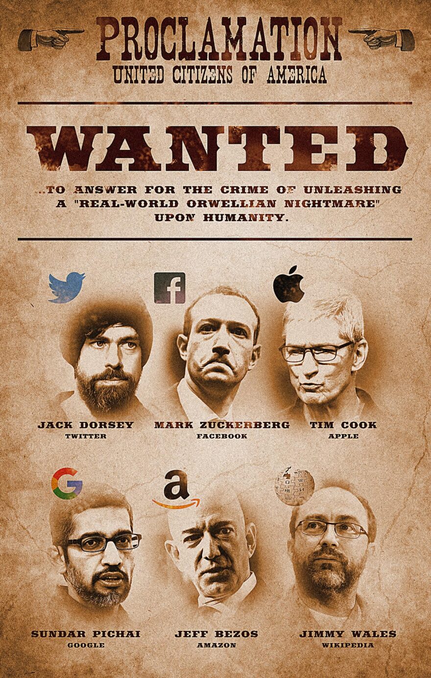 Big Tech Wanted Poster