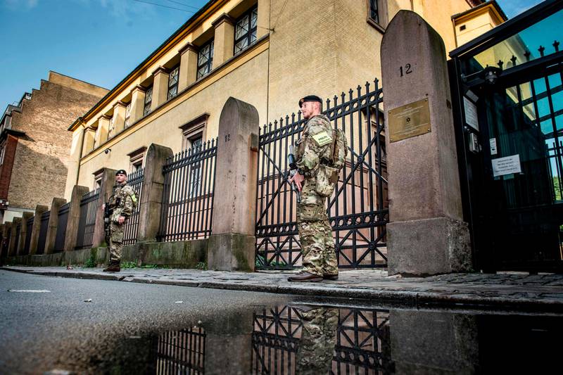 Denmark posts troops at Copenhagen synagogue and the Israeli embassy for Jewish holiday
