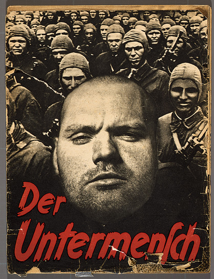 Photocollage cover of Der Untermensch (The Subhuman), a 52-page SS pamphlet that used images taken by the Associated Press (Deutsches Historisches Museum, Berlin)