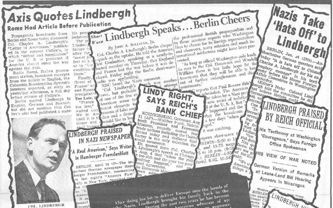 Charles Lindbergh was perhaps the most vocal and public supporter of the fascists, especially the Germans