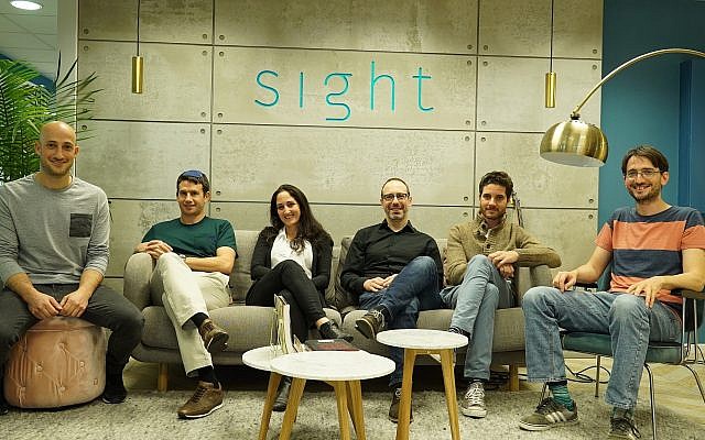 The team of Sight Diagnostics; Yossi Pollack, the co-founder and CEO is second from left (Courtesy)