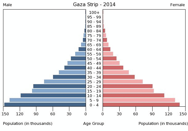 Gaza Strip population pyramid-2014