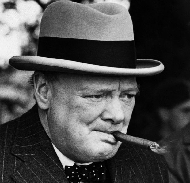 Sir Winston Churchill, the war-time Prime Minister of Britain