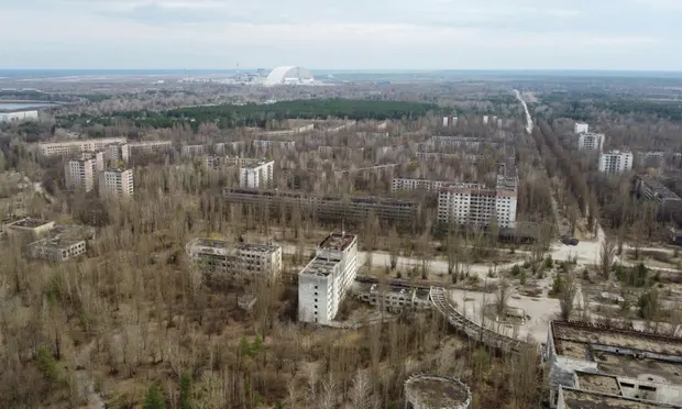 The abandoned town of Pripyat near the Chernobyl nuclear power plant. Photograph: Gleb Garanich/Reuters
