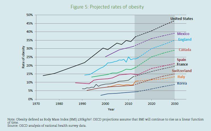 Figure 5 Projected rates of obesity
