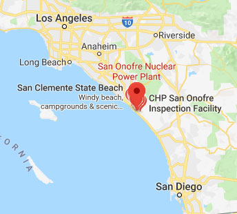 San Onofre Nuclear Power Plant Map
