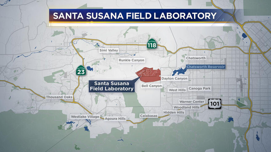 Santa Susana Field Lab site map: When the site was initially developed by North American Aviation, it was in a remote, but growing part of Los Angeles and Ventura counties. Suburban housing developments were springing up nearby, but cows still roamed freely and local farms grew oranges and other produce. But things have changed. Today, there are more than a half million people living within 10 miles of the site surrounded by dense suburban populations. Thousands live within two miles of the lab.