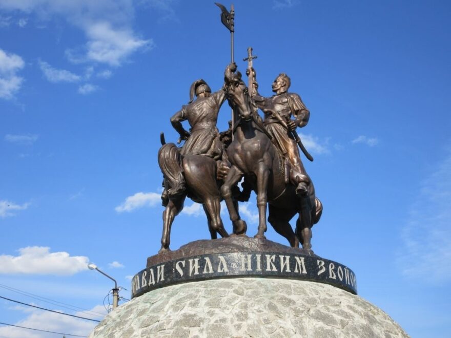 Statue of Ivan Gonta, Cossack murderer of Uman’s 33,000 Jews in 1768