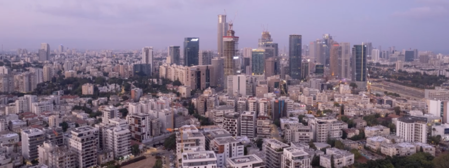 A panorama view of some of the buildings in Tel Aviv