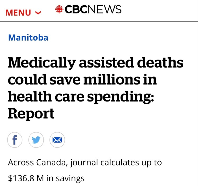 CBSNEWS Manitoba-Medically assisted deaths could save million in healthcare spending