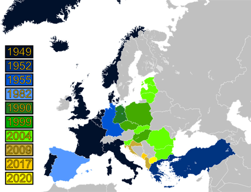 new NATO nations by Date