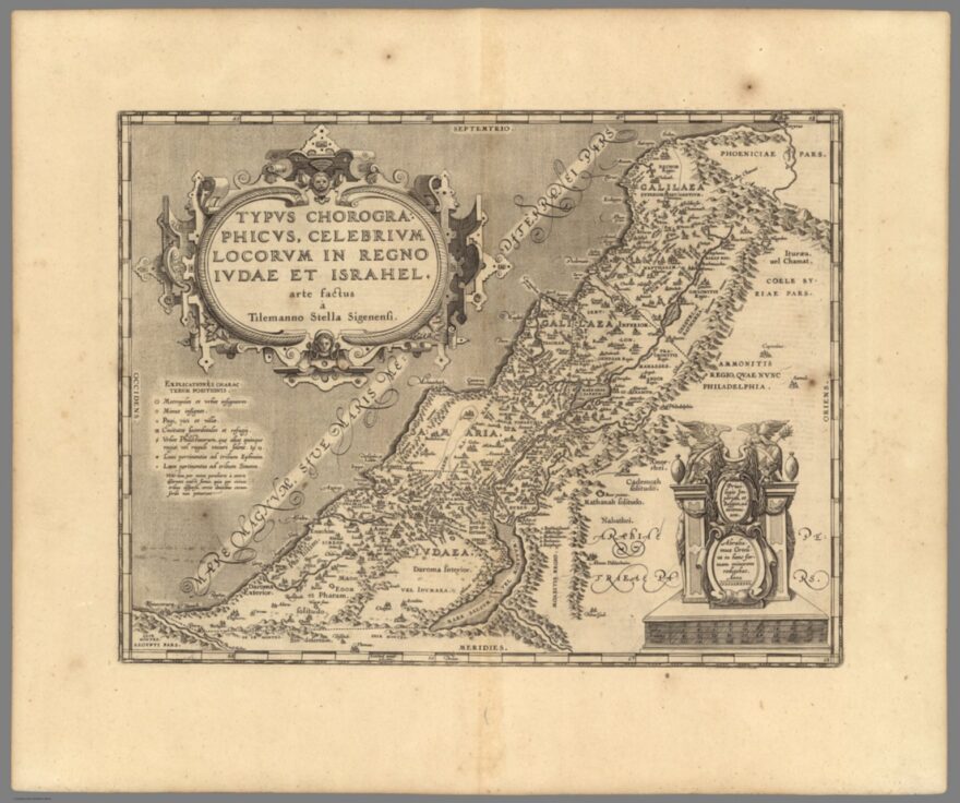 This is an 1586 map of Israel