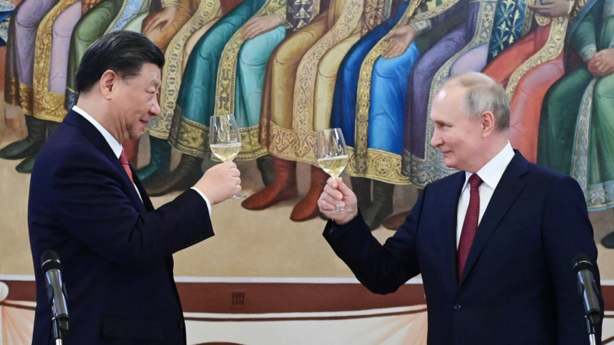 A meeting between Russian President Vladimir Putin and Chinese counterpart Xi Jinping in Moscow. March 21, 2023 - Sputnik International, 1920, 26.05.2023 © Sputnik / Pavel Byrkin