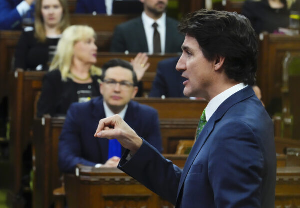 Prime Minister Justin Trudeau rises during question period in the House of Commons on Parliament Hill in Ottawa on March 28, 2023. (Sean Kilpatrick/The Canadian Press)