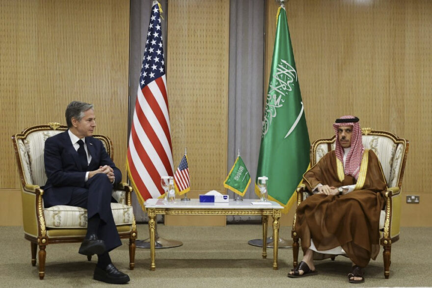 Blinken meets with Saudi Arabia's Foreign Minister Prince Faisal bin Farhan