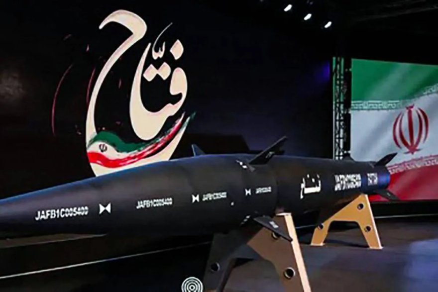 New hypersonic ballistic missile called "Fattah" unveiled by Iran. Handout: West Asia News Agency via Reuters