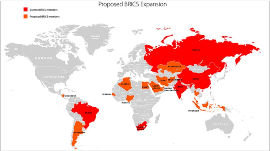 Proposed BRICS Expansion map