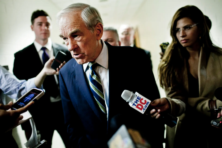 Rep. Ron Paul (R-Texas) is a longtime champion of the gold standard. (T.J. Kirkpatrick/Getty Images)