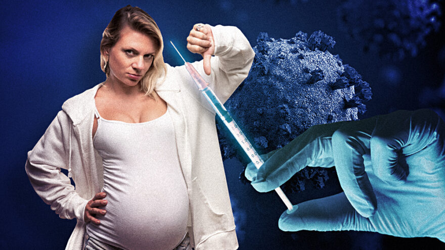 Thumbs-Down-Pregnant-Vaccine-Covid