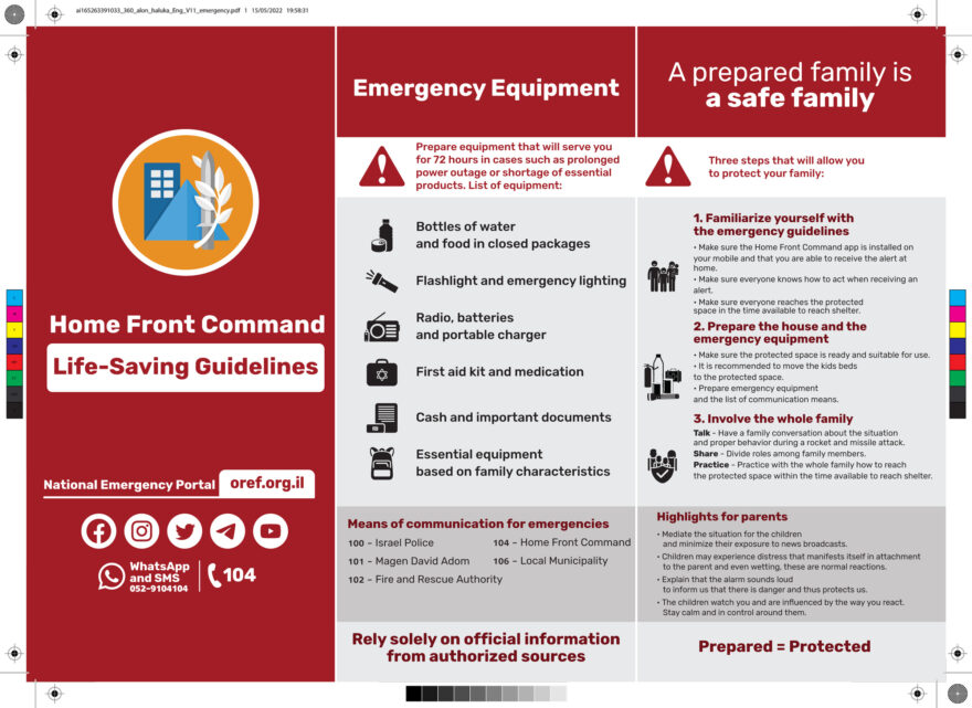 Home Front Command: Life Saving Guidelines-1