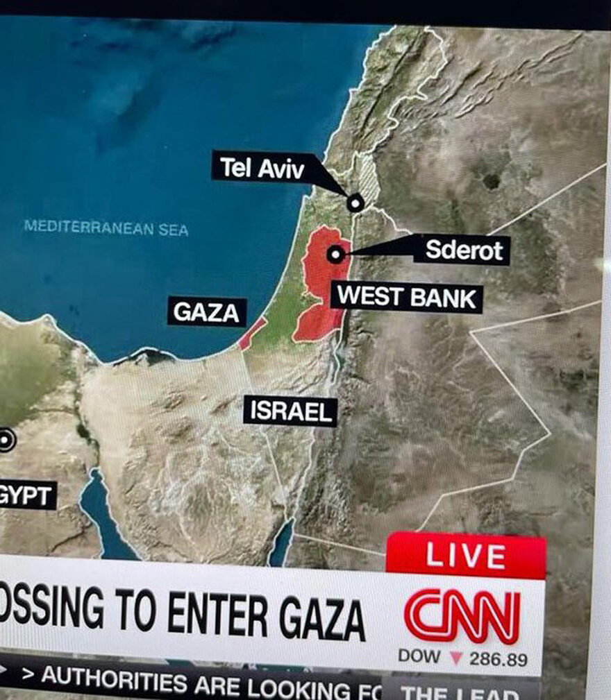 Map of Israel according to CNN