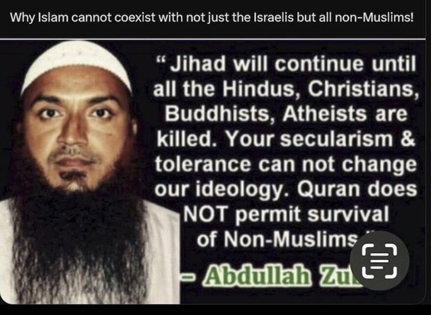Why Islam canot coexist with not just the Israelis but all non-Muslims